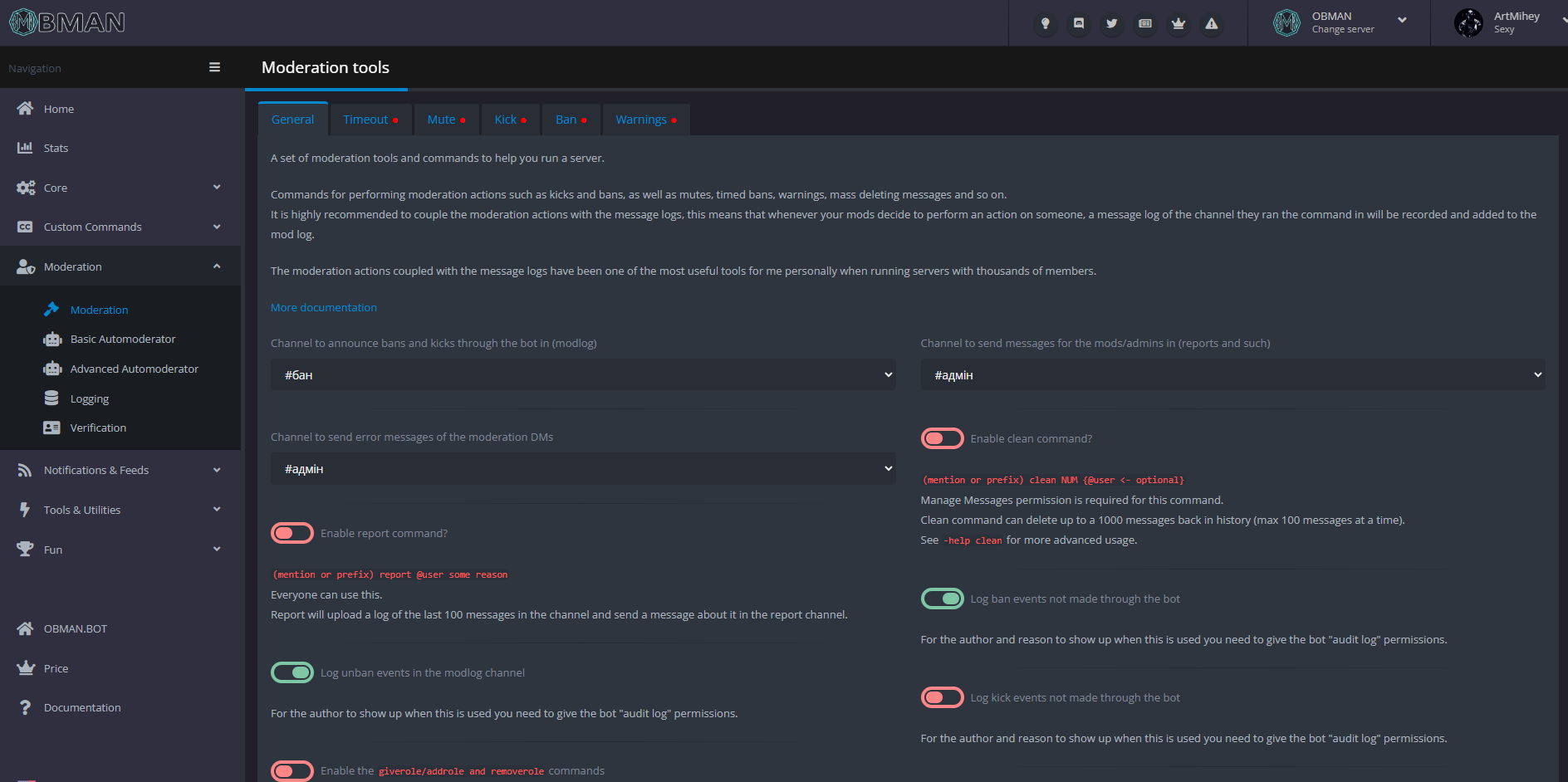 Auto Moderator in action